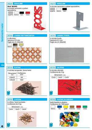 20pz fermalibro in metallo colore metallizzato cod:ferx.40398