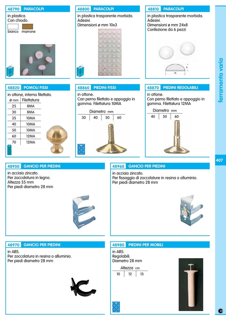 100pz gancio abs mm.28 per zoccolo alluminio resina 38329