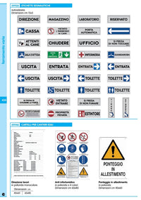 10pz cartello "direzioni lavori" monocolore 60x40 cod:ferx.8796.stock