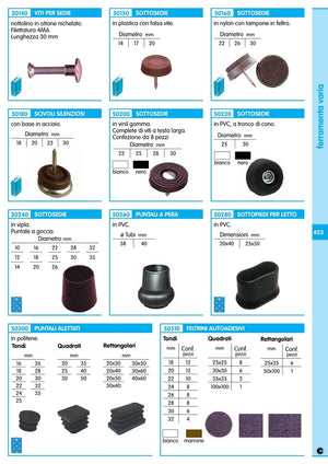 6blister blister puntali tondi plast. nera mm.20 (pz.10) 62172