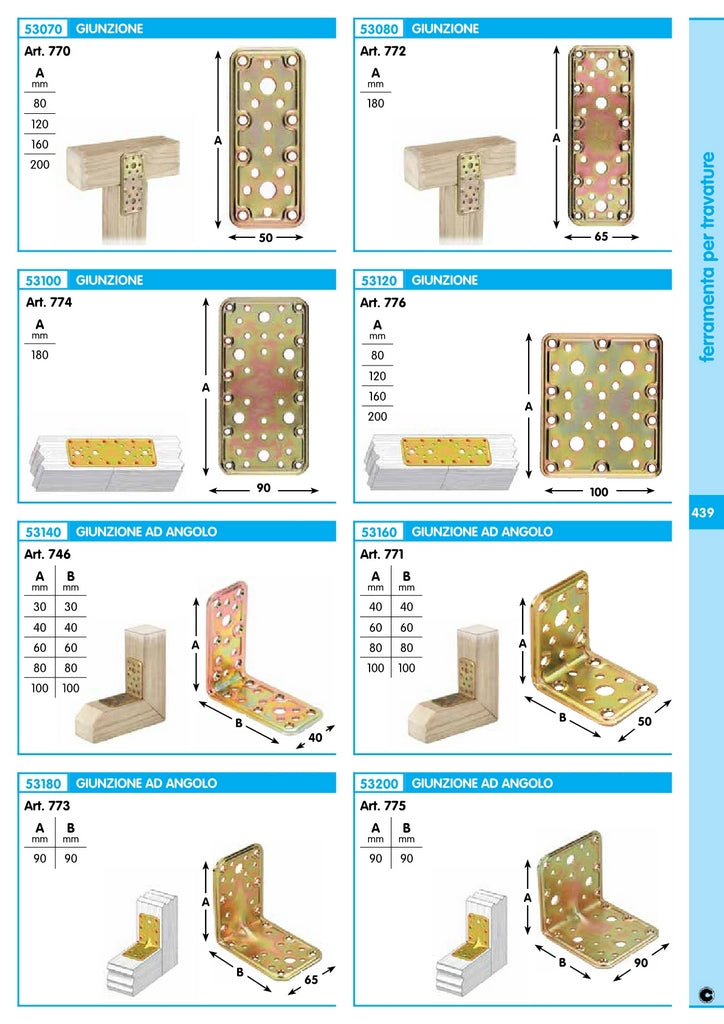 50pz piastra angolare acciaio tropicalizzato art. 746 mm.40x 40x40 cod:ferx.1333