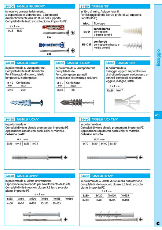 cf elematic tassello cartongesso driva 200 pz con vite 18572