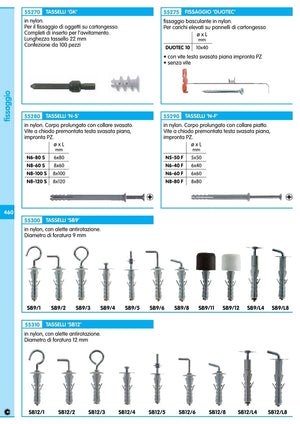 100pz fischer tasselli con vite a chiodo n5- 50f cod:ferx.15004