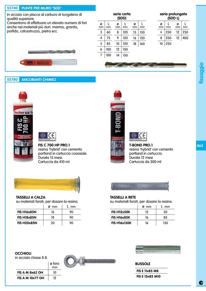 10pz fischer punte super sdx gr. dimaetro 6 mm lunghezza 100 mm cod:ferx.18068.stock