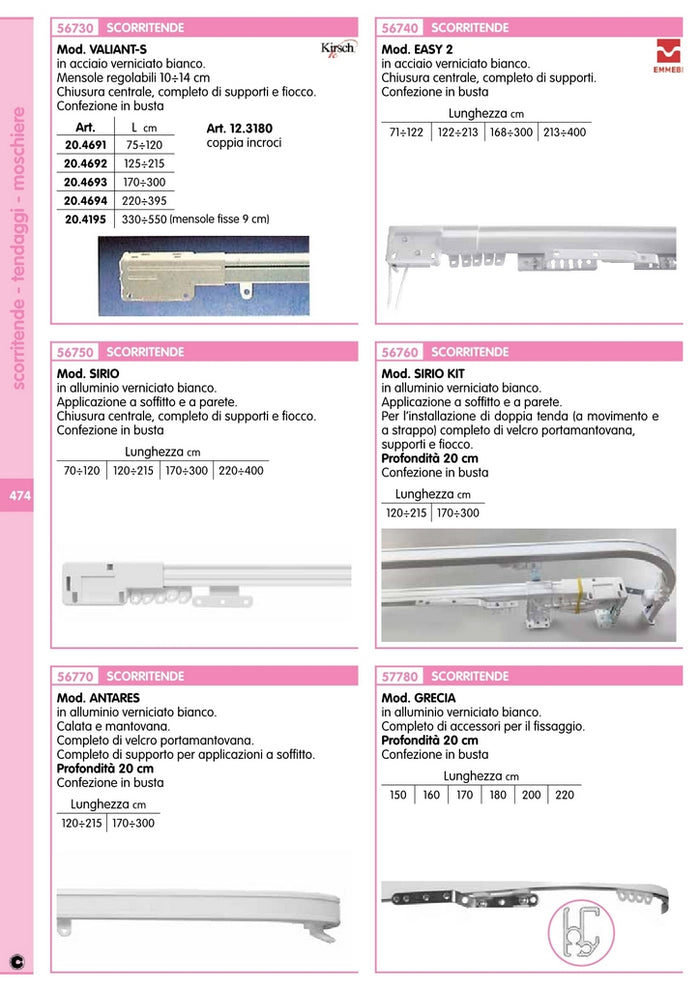 scorritenda estensibile easy 2 122-213 cm 56978