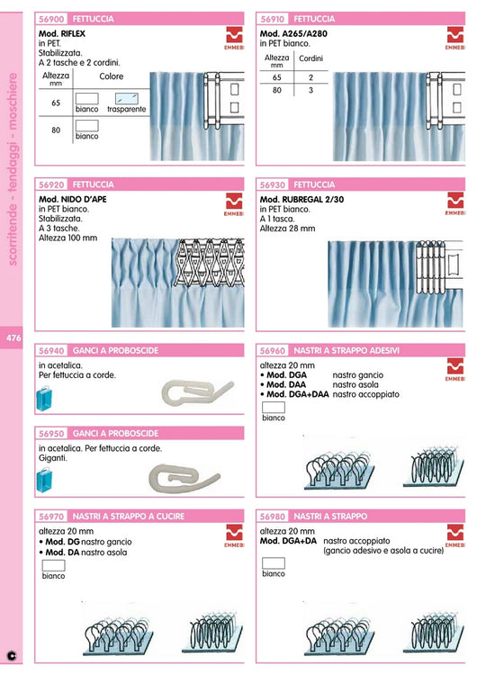 50ml nastro a strappo adesivo gancio velcro bianco dga 37355