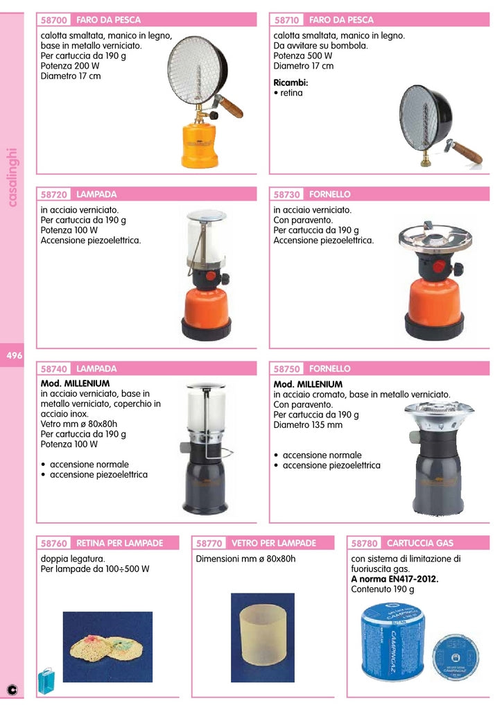 fornello eurocamping millenium accensione manuale cod:ferx.4581