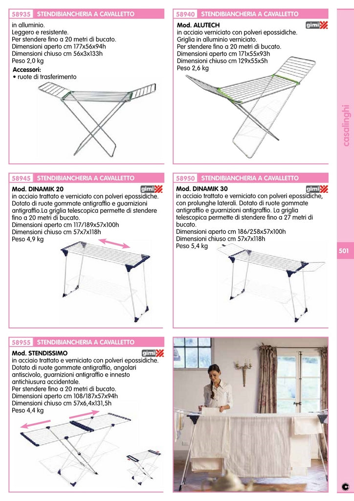 2pz stendibiancheria cavalletto dinamik 20 gimi cod:ferx.6609