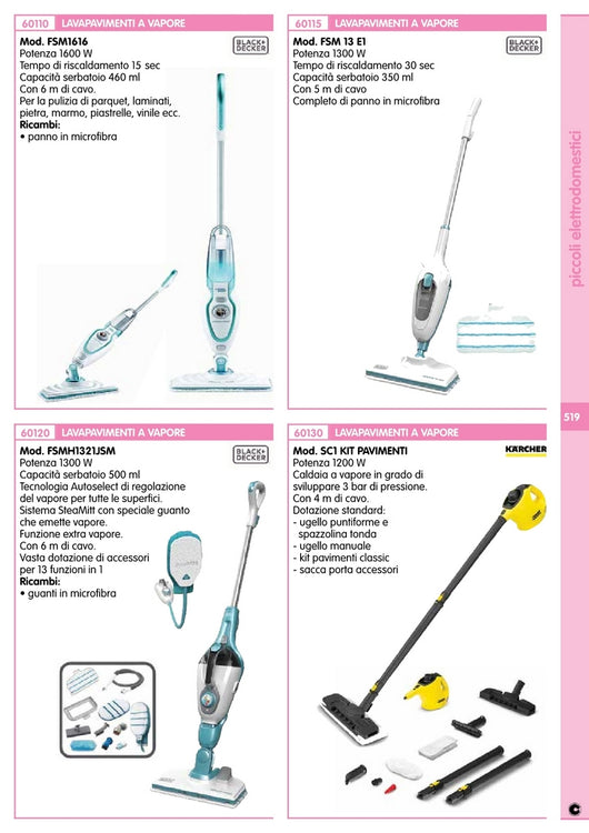 lavapavimenti a vapore+guanto b+d fsmh1321jsm 94346