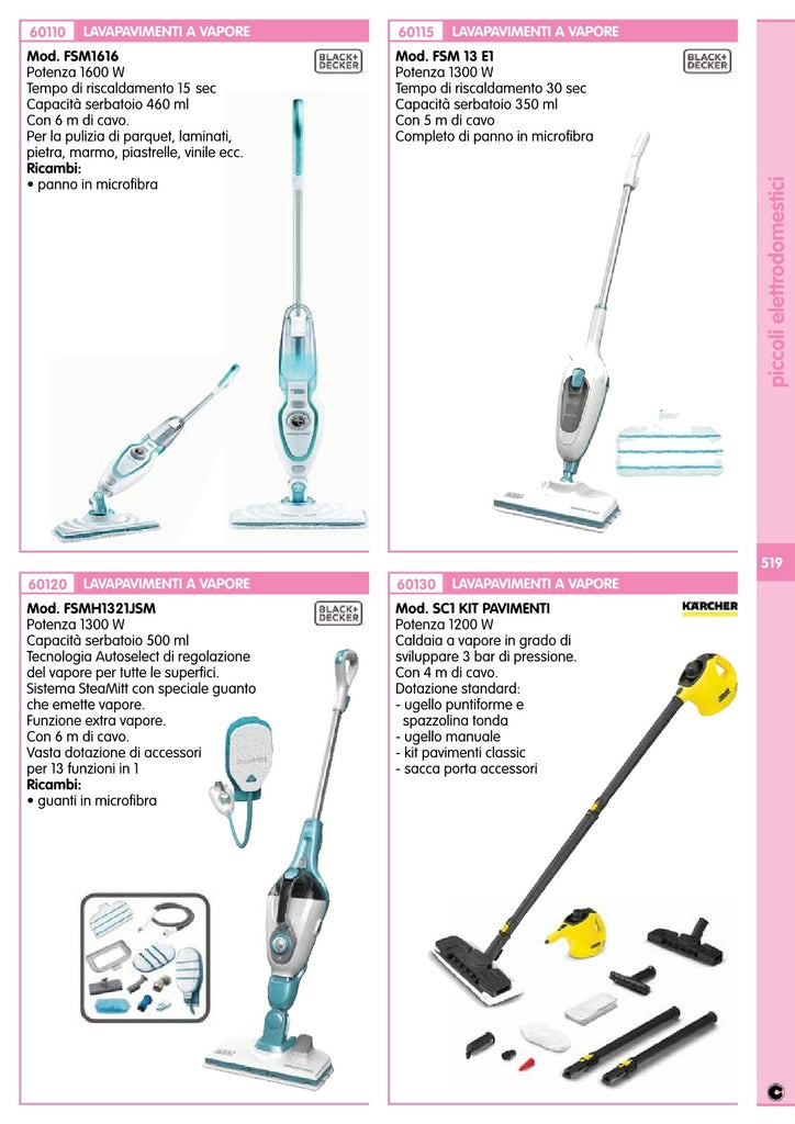 lavapavimenti a vapore b+d fsm1616 9697