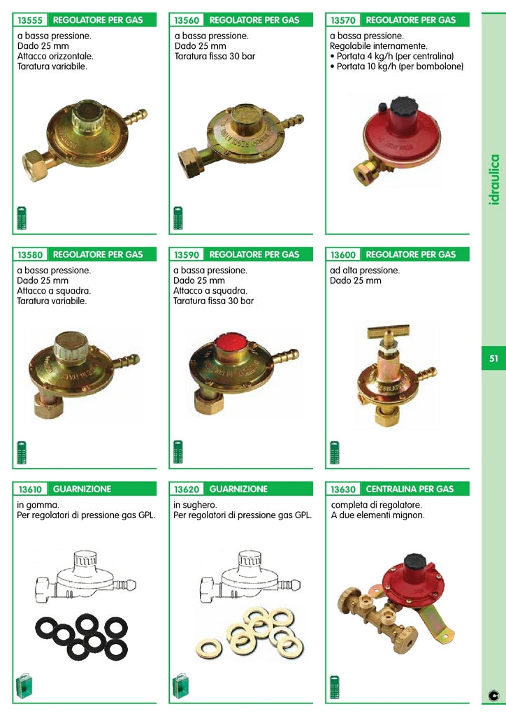 regolatore per gas taratura variabile a squadro cod:ferx.6372