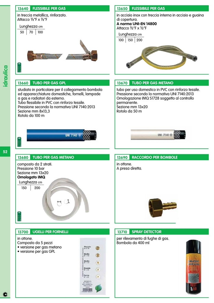 tubo per gas metano da 1,50 m 3926