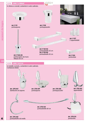 gedy pi33/03 pirenei portascopino cromato 17765