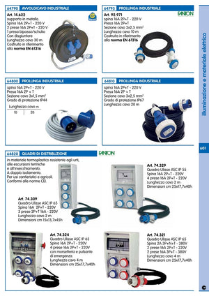 prolunga industriale 20mt ip44 cavo 3x1,5 94354