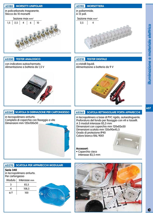 10pz cassetta esterna interasse mm 83,5 3 posti 92127