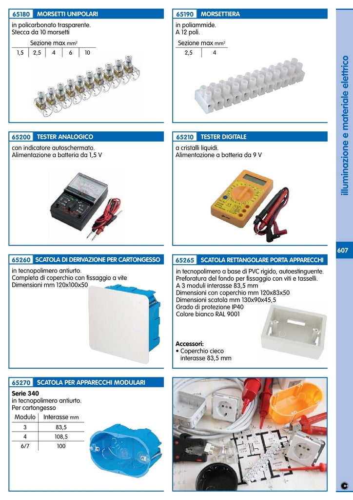 10pz morsettiera 12 poli max 2,5 cod:ferx.6184