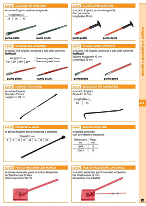 12pz scalpelli a taglio da muro cm.25 7424