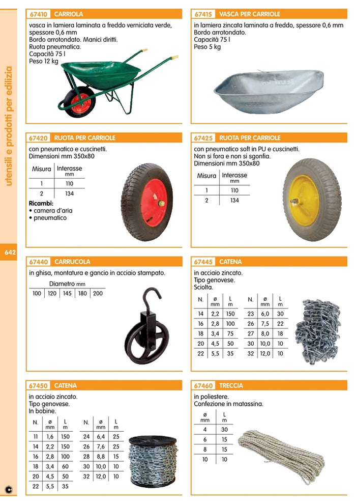 ruota vespa per carriola run flat interasse 110 mm 13139