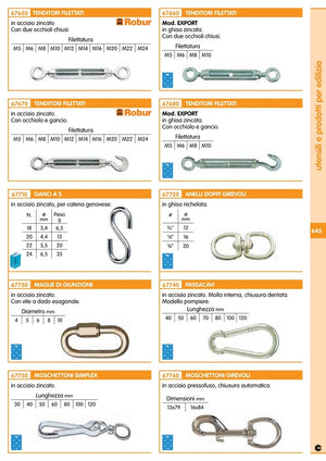 20pz tenditore due occhioli n. 10 "export" cod:ferx.57526