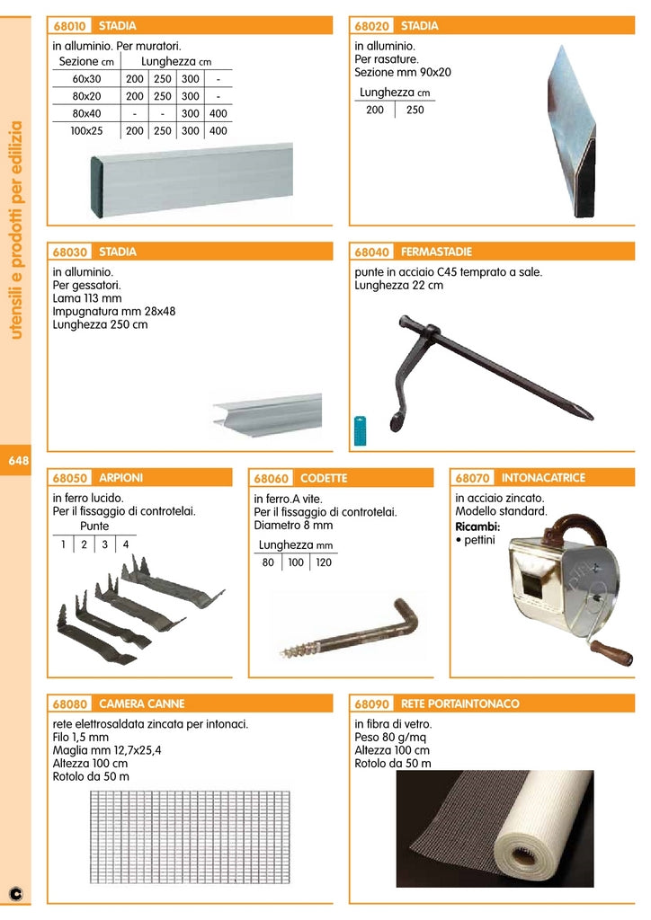 1serie serie pettini di ricambio x intonacatrice cod:ferx.2649