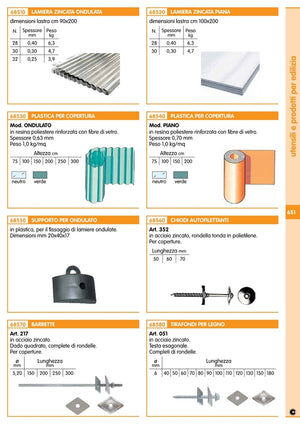 4kg lamiera zincata ondulata dimensioni lastra cm 90x200 spessore 0,25mm peso 3,9kg 11491