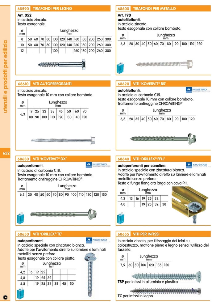 5cf sc tirafondi x metallo 6x60 (pz.20) 62391