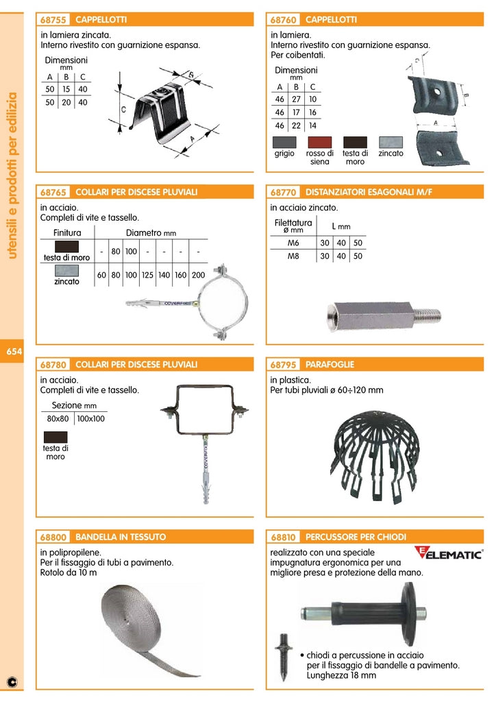 100pz distanziatori esagonali 6x30 mf 92519