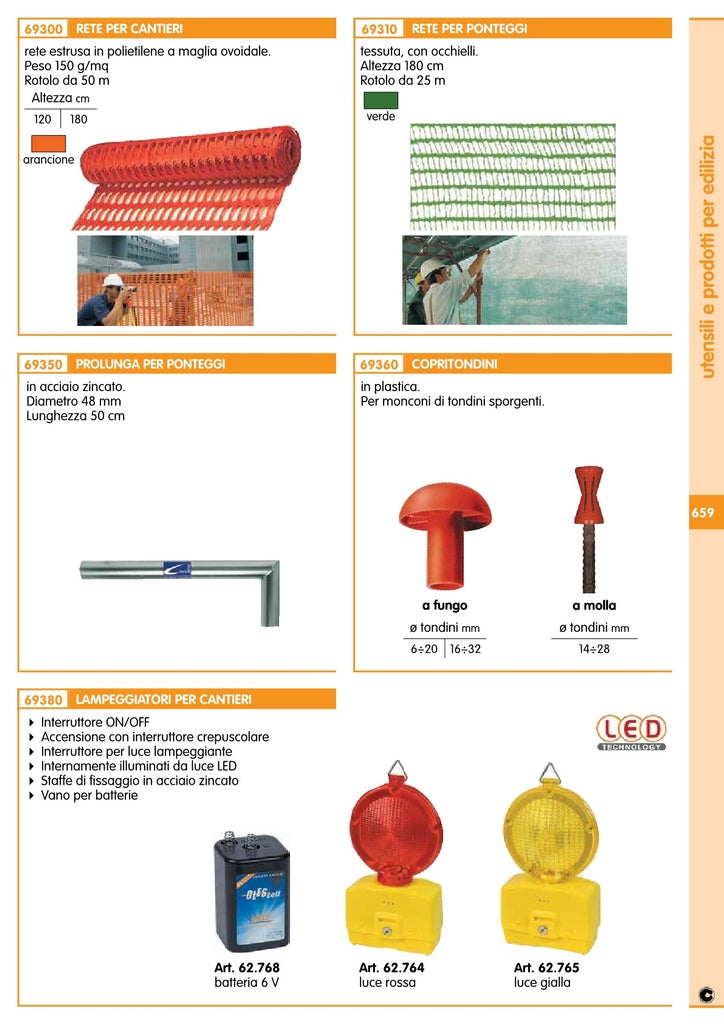 fme art. 62.764 lampeggiante x cantieri con l.rossa senza batteria cod:ferx.39601