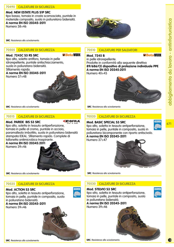 scarpe alte antiforo "beta" n.40 92244