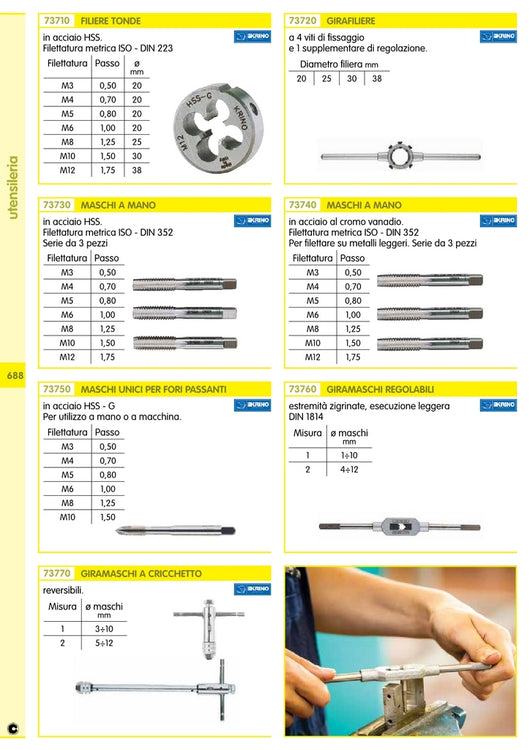 cf serie 3 maschi krino hss mm.10 x1,5 6670