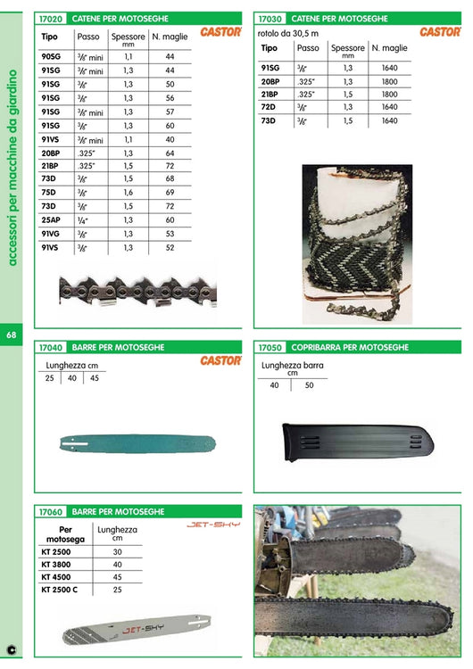 catena 91vs 40e per motosega tr270/cp300 1430140-01a 50306