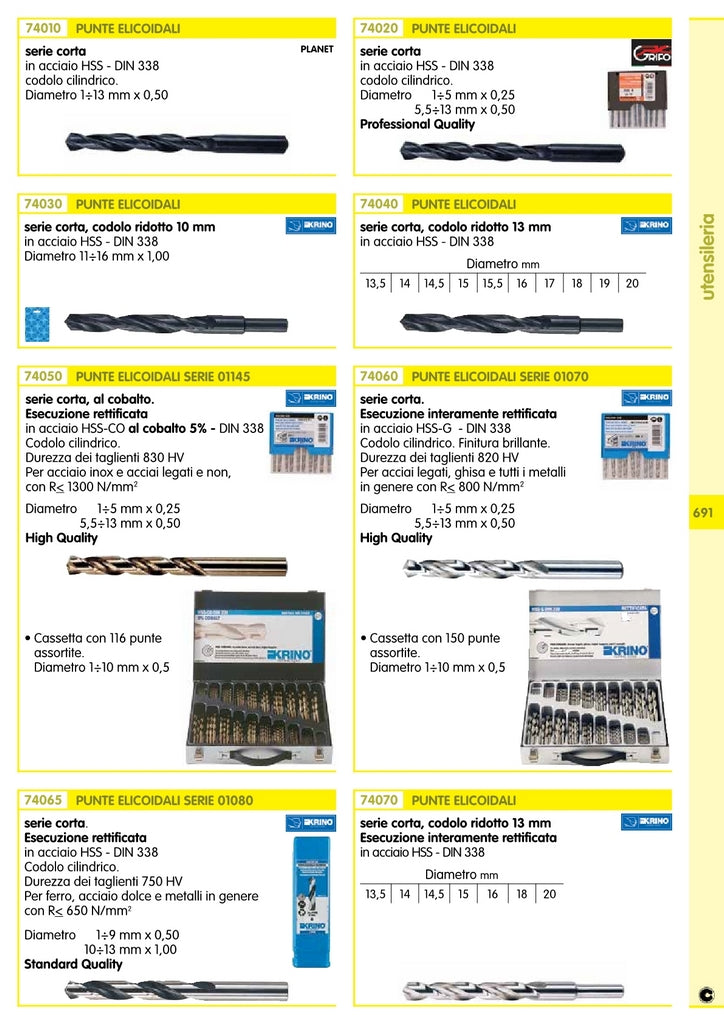 10pz punte hss rettificate mm. 4 cod:ferx.37259