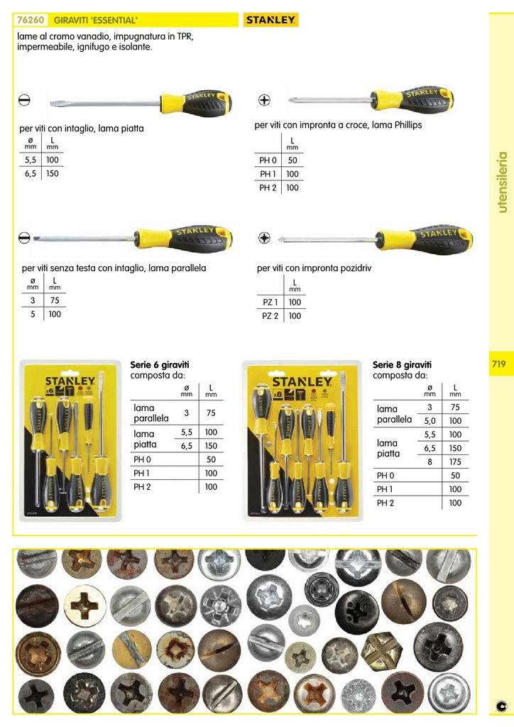 cf st set 6 cacciaviti essential art. 60208 93242