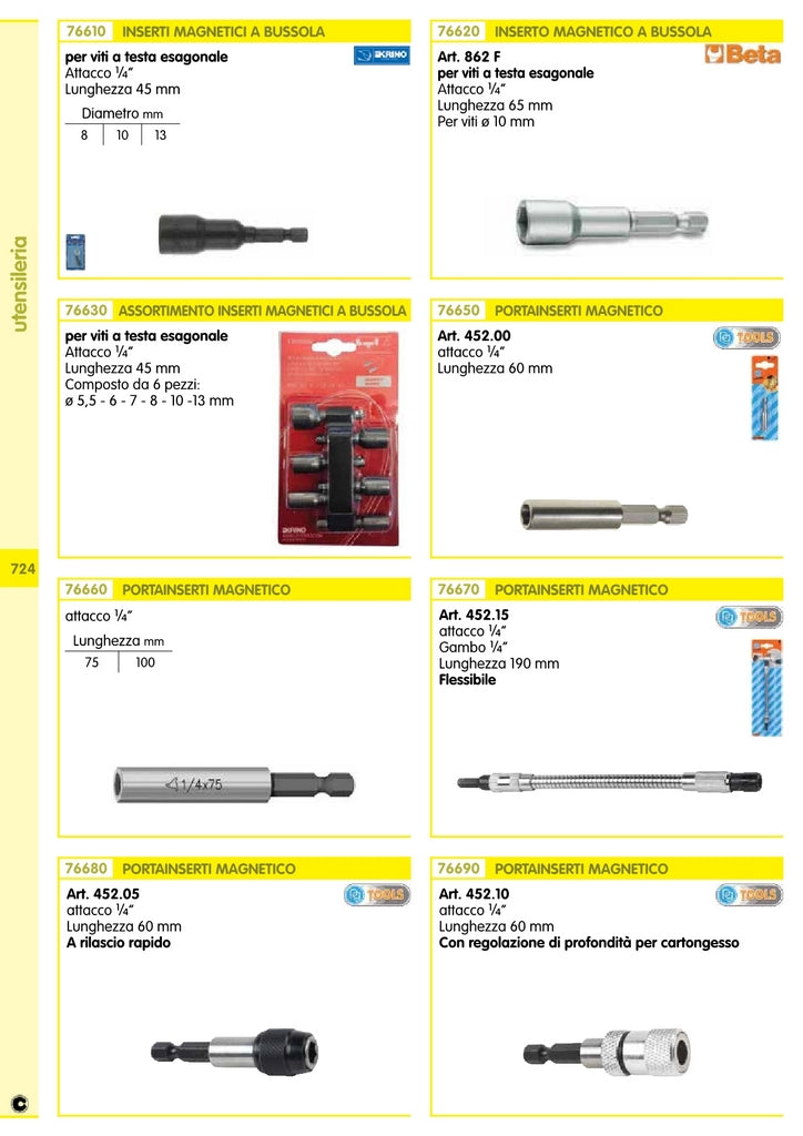 5blister blister inserto magnetico a bussola mm.13 cod:ferx.93905