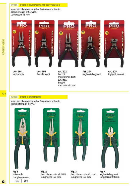 6pz tronchese taglienti diagonali "pro" mm.150 figura 4 10018 29125