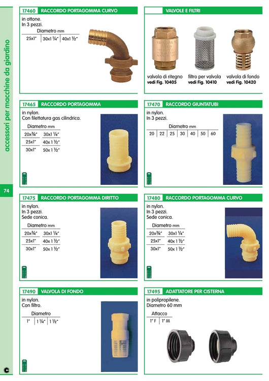 pl pl raccordo nylon 3 pz giuntatubi gr. 22 63864