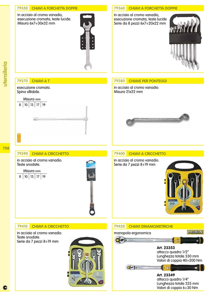 1serie chiavi fisse c.v. serie 8 pz. rif.79360 cod:ferx.21005