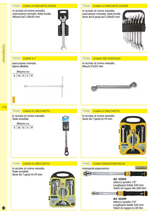 chiave a forchetta doppia gr.20x22 rif.79350 26973