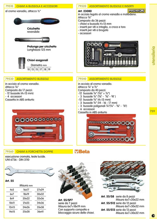 Beta Art. 55 Chiave A Forchetta Doppia Mm.24/26