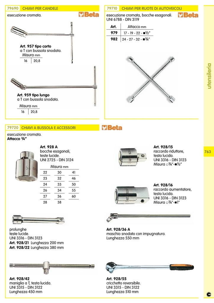 Beta Art. 928 Chiave A Bussola Esagonale Gr.23