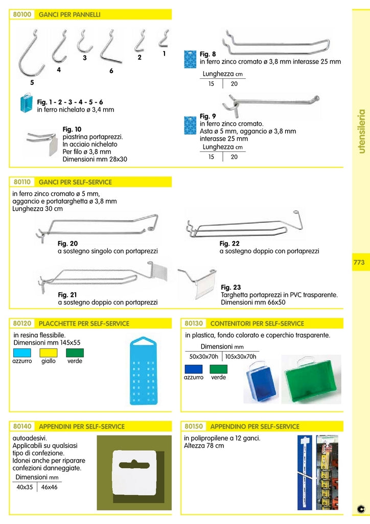 50Pz Portaprezzo Pvc X Gancio Assortimento Figura 23