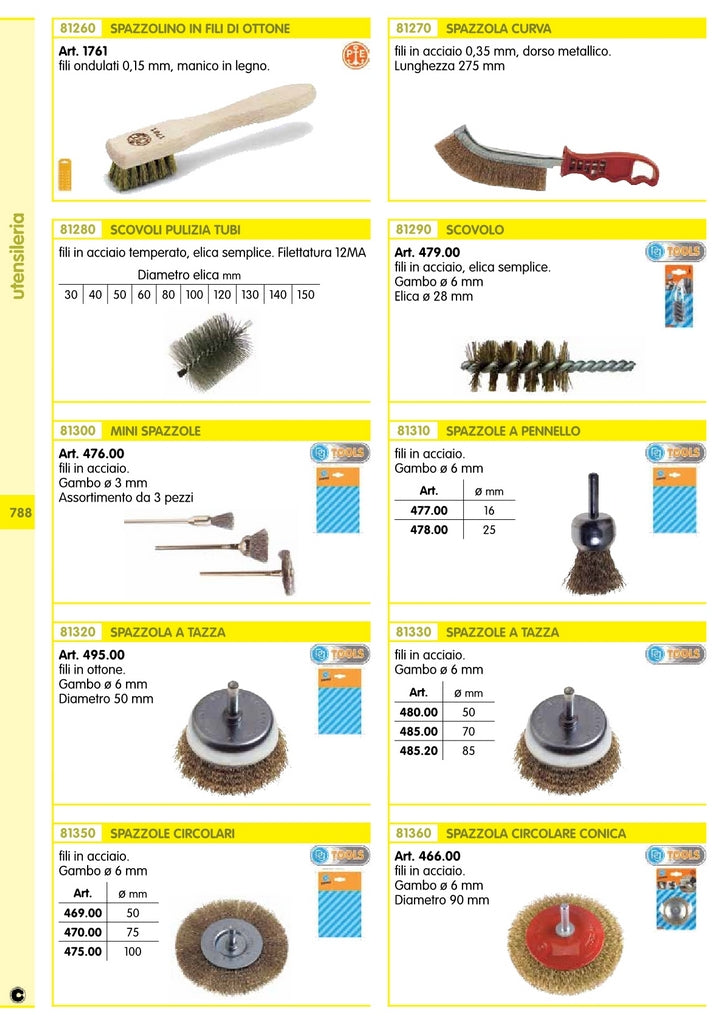 pl pl spazzolino in fili di ottone 67076