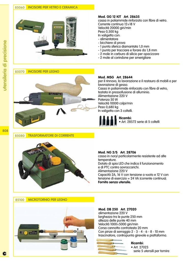 proxxon 28572 coltelli di ricambio (pz.5) cod:ferx.28005