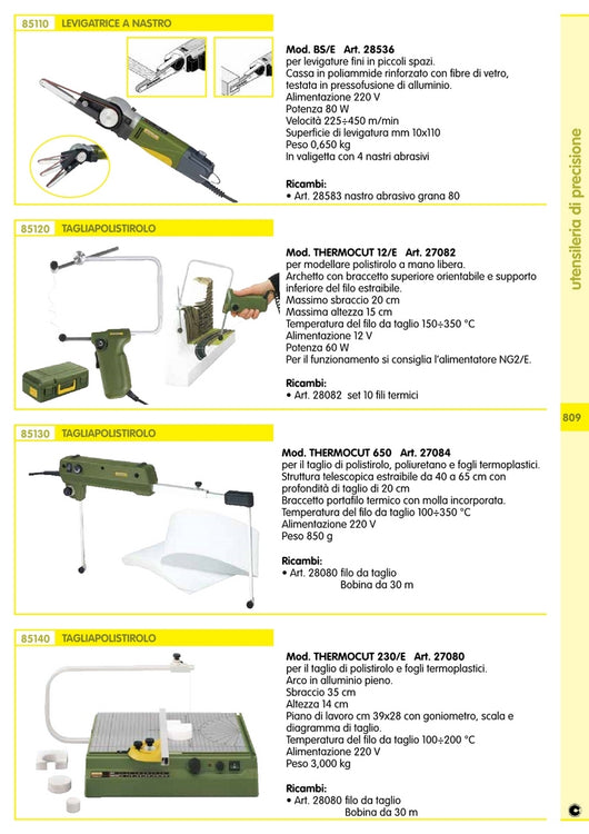 proxxon 28536 per levigature fini in piccoli spazi a nastro bsl220/e(bs/e) cod:ferx.46082