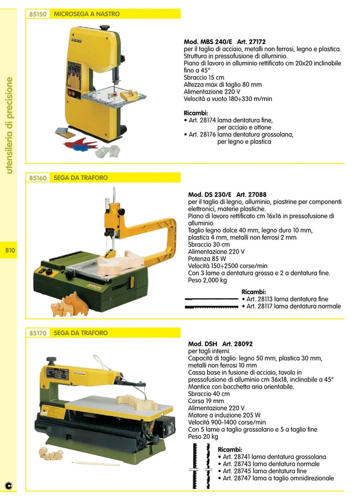 proxxon 28745 lame per plastica metallo 12 pz 16371