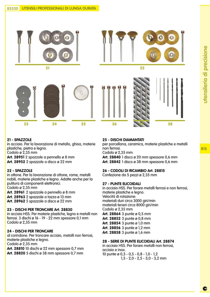 proxxon 28802 "figura 19"feltri cilindrici (2pz) cod:ferx.1732