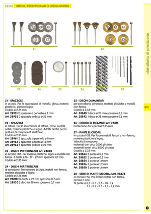 proxxon 28852 "figura 27" punte elicoidali mm.0,8(pz3) 31942