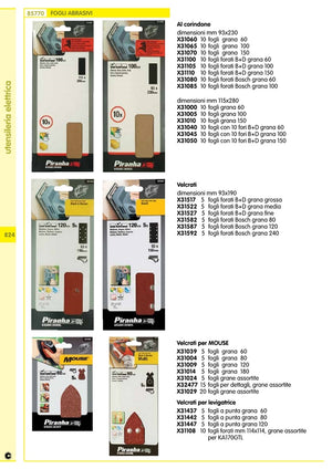 piranha/stanley x31004 5 fogli velcro x mouse gr.80 35888