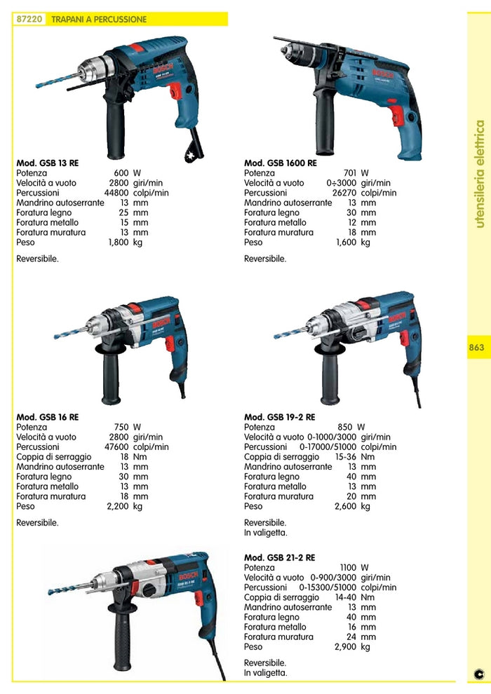 Bosch-B Trapano Elettrico 600W Gsb13Re