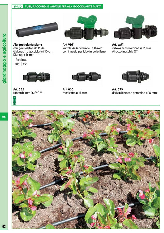 pl pl ala gocciolante piatta raccordo 852 mm.16x1/2m. 94628